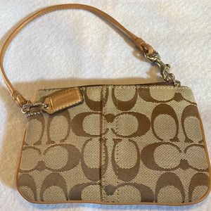 COACH signature, small sized wristlet - GREAT used condition